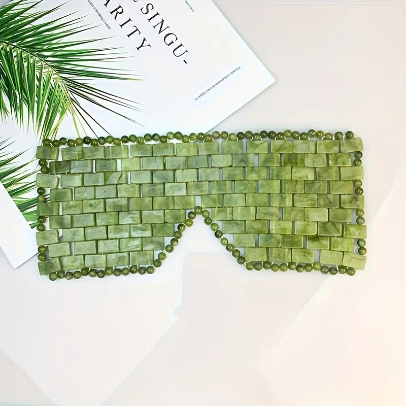 New Jade Facial Eye Mask Gouache Scraper Roller Massager Jade Stone Guasha Cold Therapy Anti Aging Jade Mask Beauty Tool