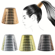 1/4pcs Fashion Women Punk Gothic Hair Ring Hair Cuff Elastic Ponytail Clip Wrap Hair Accessories Edgy Stylish Headwear