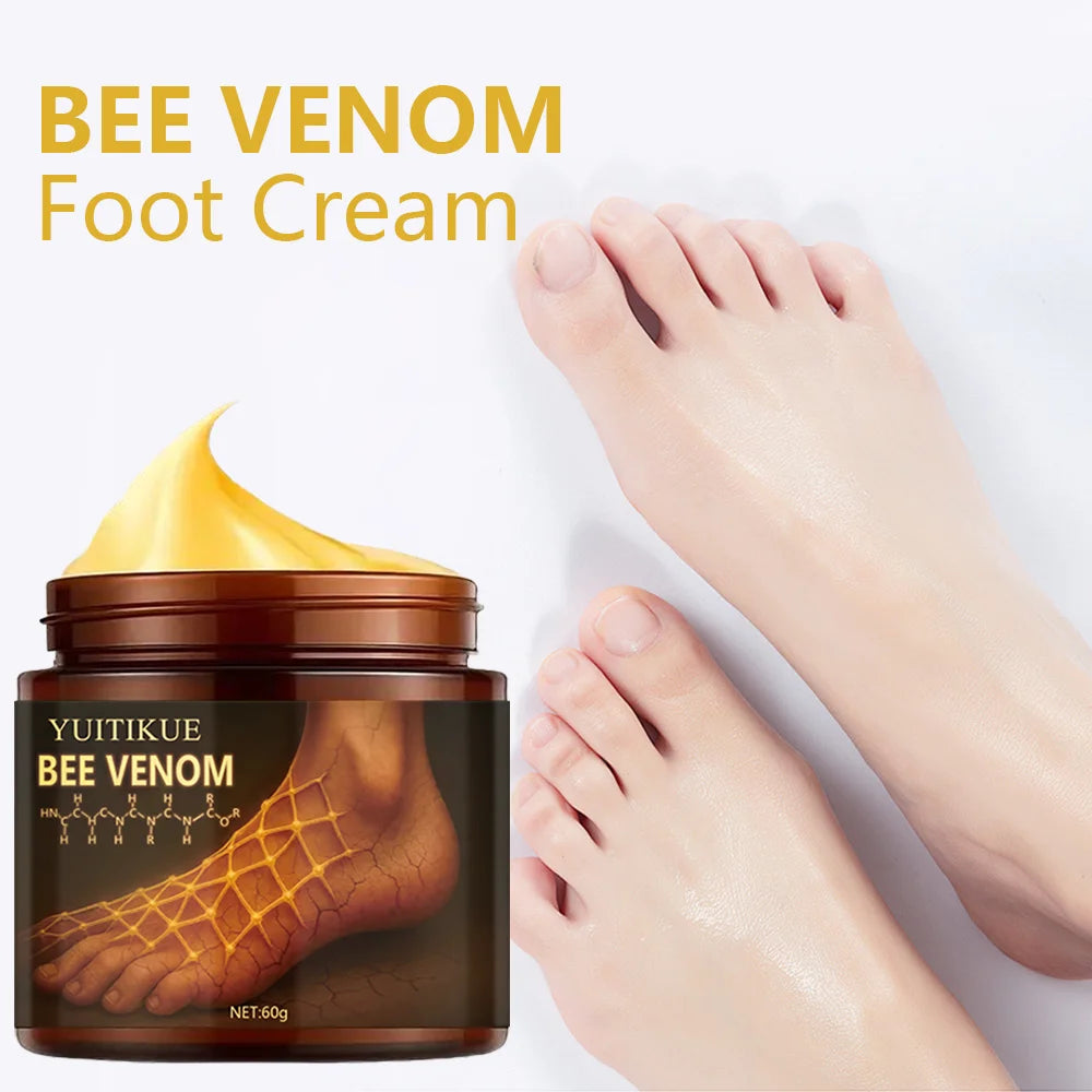 Bee venom foot cream, anti-dryness and crack hand cream, repairs skin, removes dead skin, foot care cream for hand skin