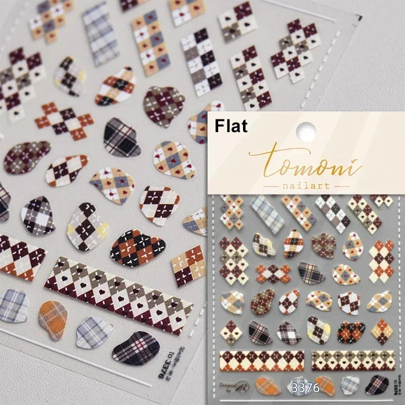 1pcs Elegant 5D Pearl Lace Wave Nail Art Stickers Exquisite White Lines Nail Decoration Decals DIY Self Adhesive Transfer Slider
