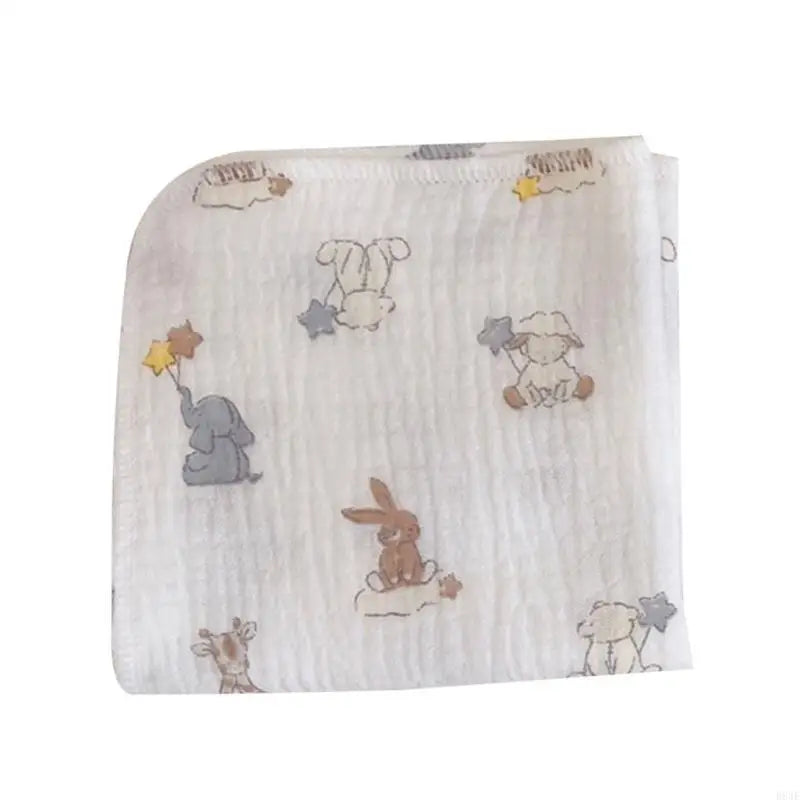 Baby Washcloth with 4-layer Baby Towel Reusable Baby Cotton Square Face Shower Bath Towel Soft Baby Wiping Bathing Feed