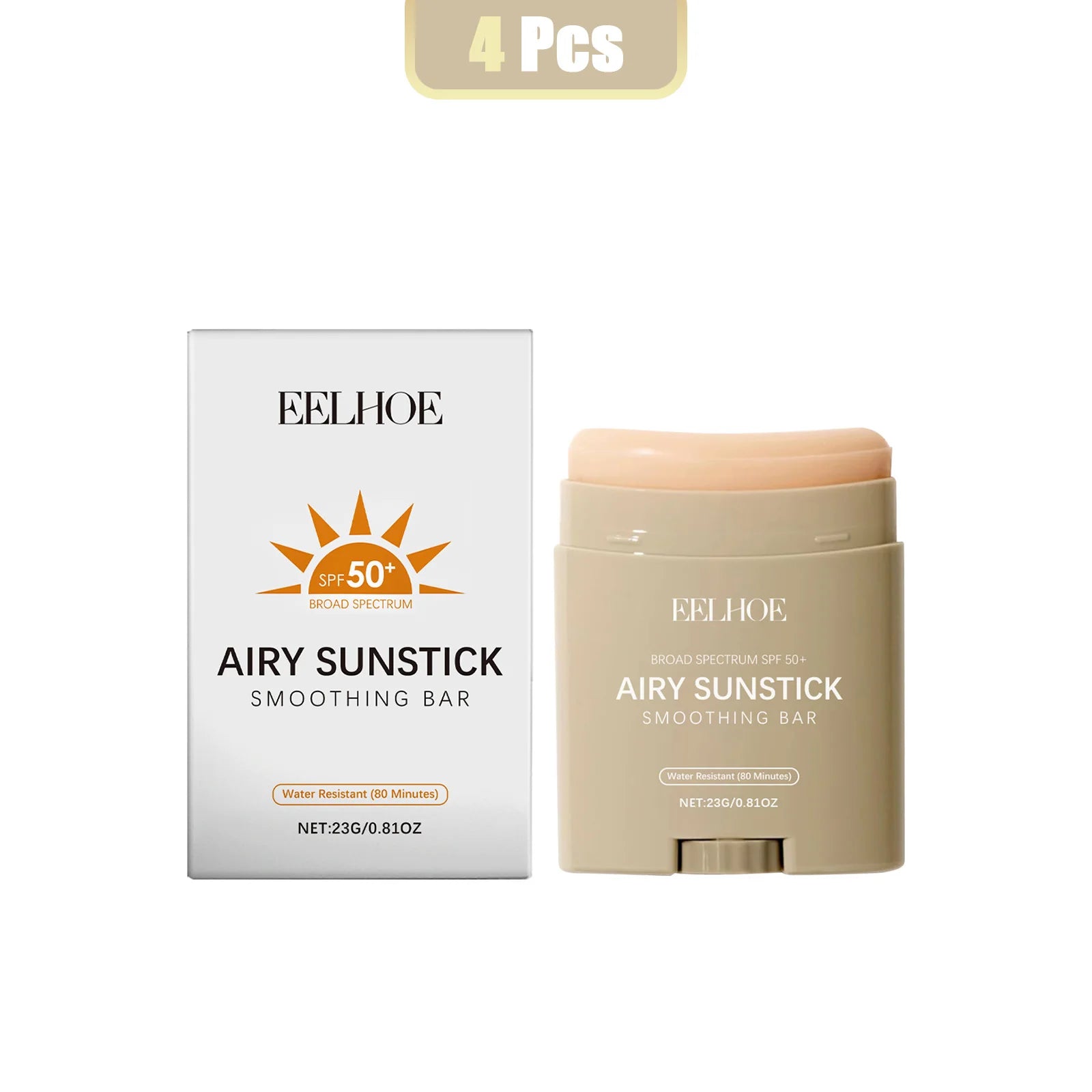EELHOE 23g Moisturize Airy Sunstick SPF50+ Anti-UV Long-lasting Protector High Coverage Matte Natural Sunscreen Cream Skin Care