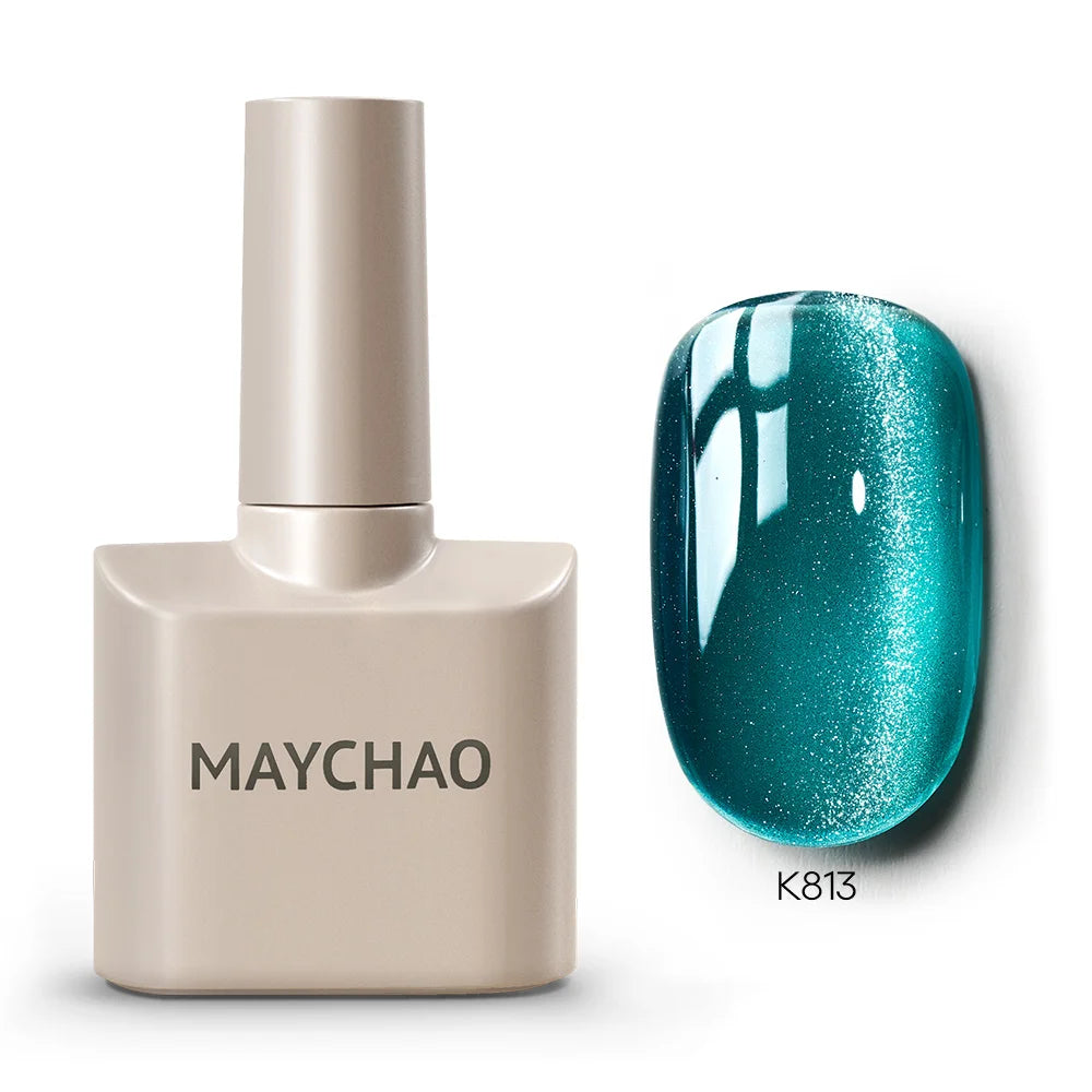 MAYCHAO Cherry Red Gel Nail Polish 12ml Glossy Semi Permanent Soak Off UV LED Frosted Gel Nails Base Painting Varnish