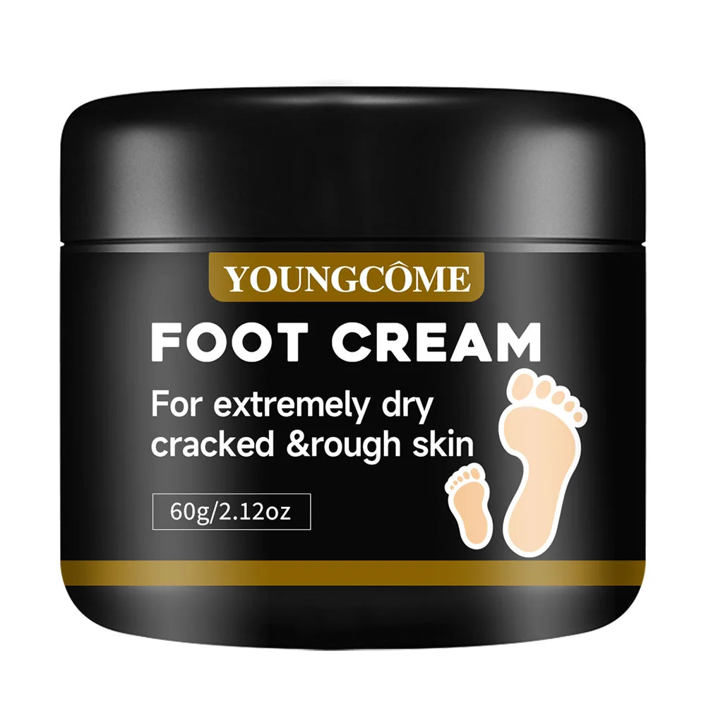 YOUNGCOME Foot Cream for Extremely Dry Cracked Heels & Rough Skin, Intensive Moisturizing Balm, Deep Hydration Softening Foot Ca