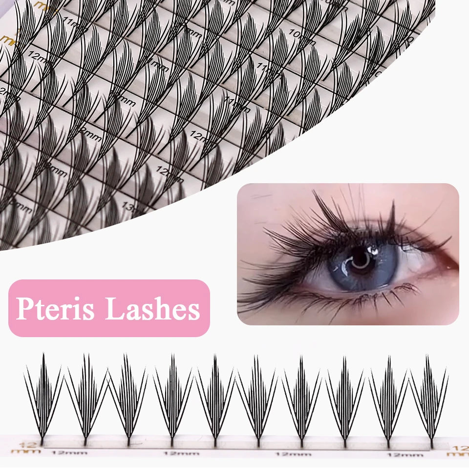 New Fashion Shiny Comic Spire Eyelash Extension Holographic Manga False Eyelashes Tinsel Anime Lashes For Christmas Party Makeup
