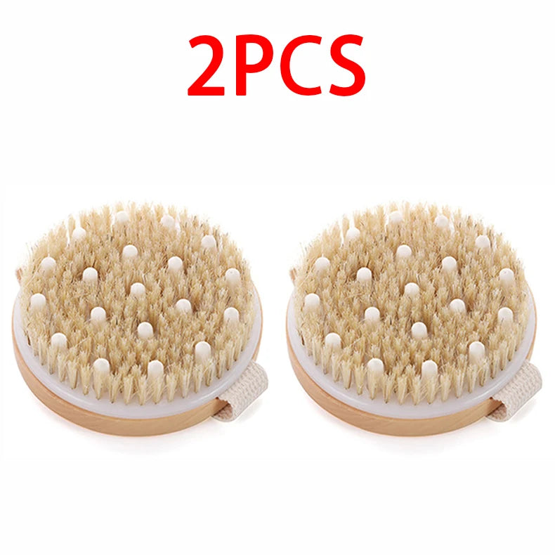 Shower Brush for The Back Handheld Dry Brushing Body Exfoliating Brush Bathroom Cellulite Back Bath Massage  Brush