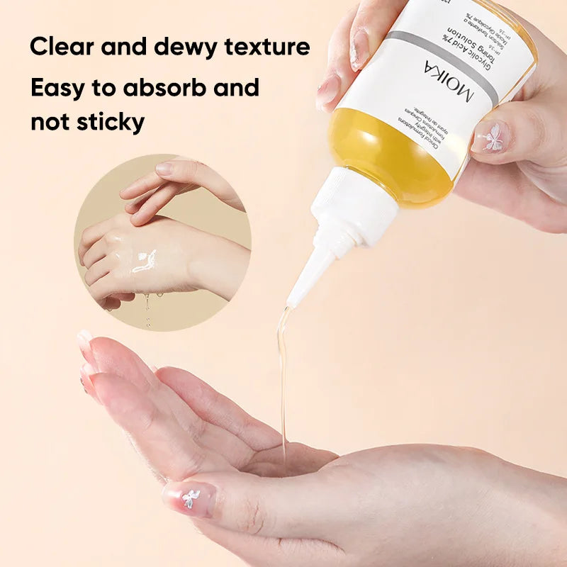 120ml Hydrating 7% Glycolic Acid Face Toner AHA Pore Minimizing Serum Facial Exfoliating Moisturizing Face Lotion