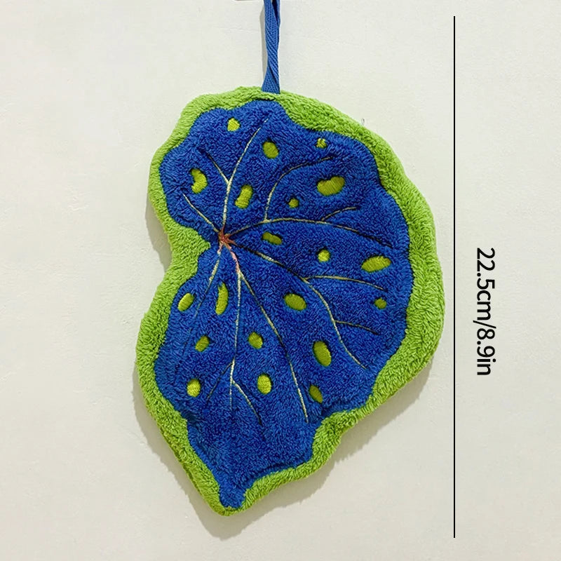 Leaf Hand Towel Bathroom Accessories Absorbent Kitchen Towel Soft Towel Hanging Towels Handkerchief Towels Home Wash Hand Towels