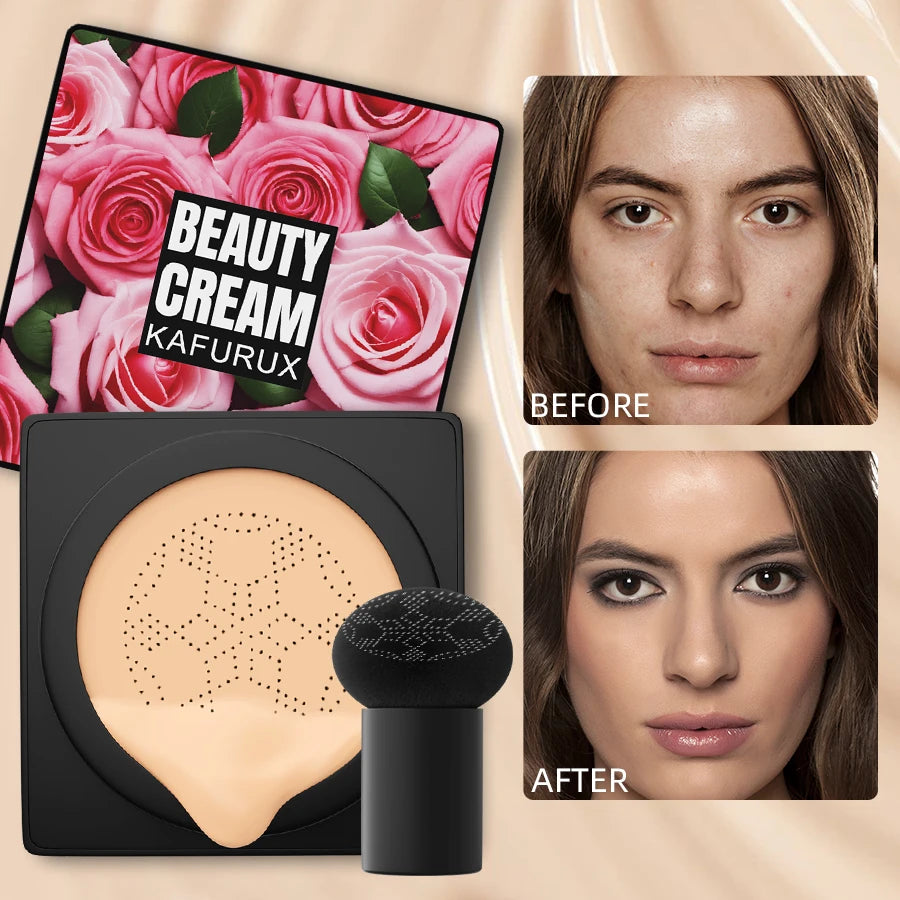 5 Colors Magic Foundation Mushroom Head Air Cushion 1PC CC Cream Concealer Moisturizing Waterproof Foundation Base Makeup Gifts