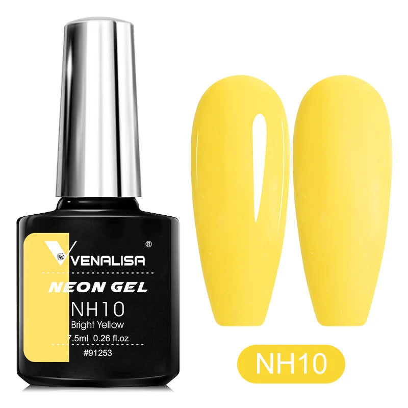 VENALISA NEW 7.5ml Neon Summer Nail Gel Polish Color Nail Lacquer SoakOff UV LED Colorful Long Lasting CANNI Nail Varnish Polish