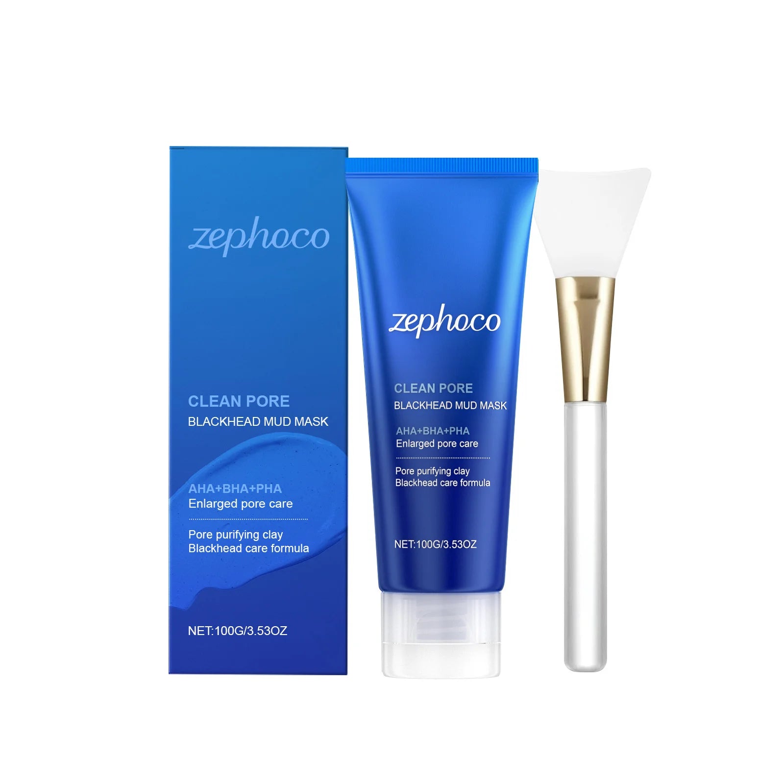 Pore Cleaning Mud Mask Blackhead Remover With AHA BHA PHA Peel Off Deep Cleansing Exfoliator For Oily Acne Skin Minimize Pores