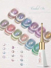 1/12pcs 10ml Cat Eye Nail Gel Polish With Broken Ice Effect And Diamond Crystal Shiny 2025 New Arrival Nail Salon Set