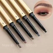 5 Colors With Brush Double Head Eyebrow Pencil Waterproof Smooth Eyebrow Stick Sweatproof Eyebrow Gel Tattoo Pencil Cosmetics