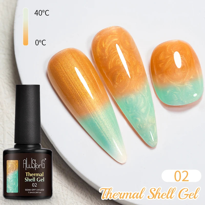 AWStorG Intense Rainbow Cat Eye Gel 5ml Holographic Laser Magnetic Nail Gel Soak Off UV LED Gel Polish Shiny Rainbow Manicur