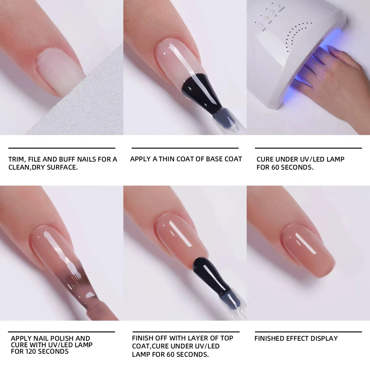 1/6pcs XEIJAYI  Purple Gel Nail Polish Set, 15ml French Nail Gel Polish, Soak Off UV Light Cure Gel Polish For Nail Decoration