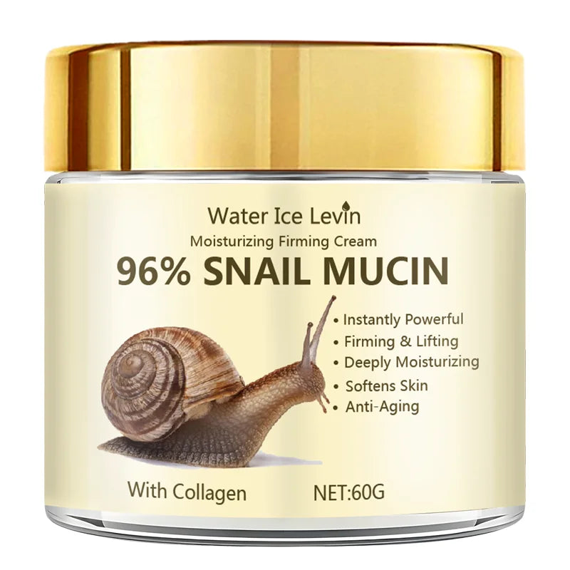 96% Snail Mucin Moisturizing Firming Cream with Collagen, Deeply Hydrates, Firms & Lifts for Smoother, Youthful Skin