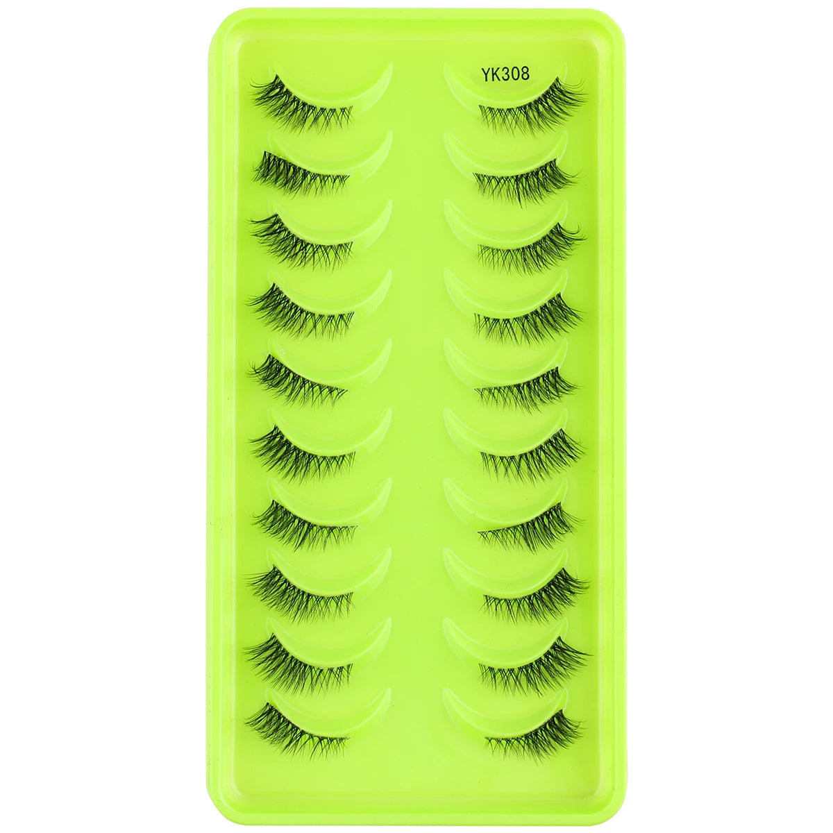 New Half Eyelashes 3/10 Pairs Half Lashes Natural 3D Cat Eye Lashes Clear Stem False Eyelash Extension Makeup Faux Cils Maquiage