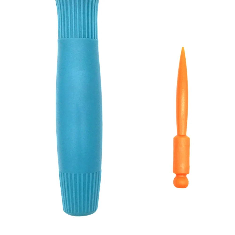 Professional Salon Hair Brush & Comb Set - Round Curly Hair Styling Tool with Rollers, Blue