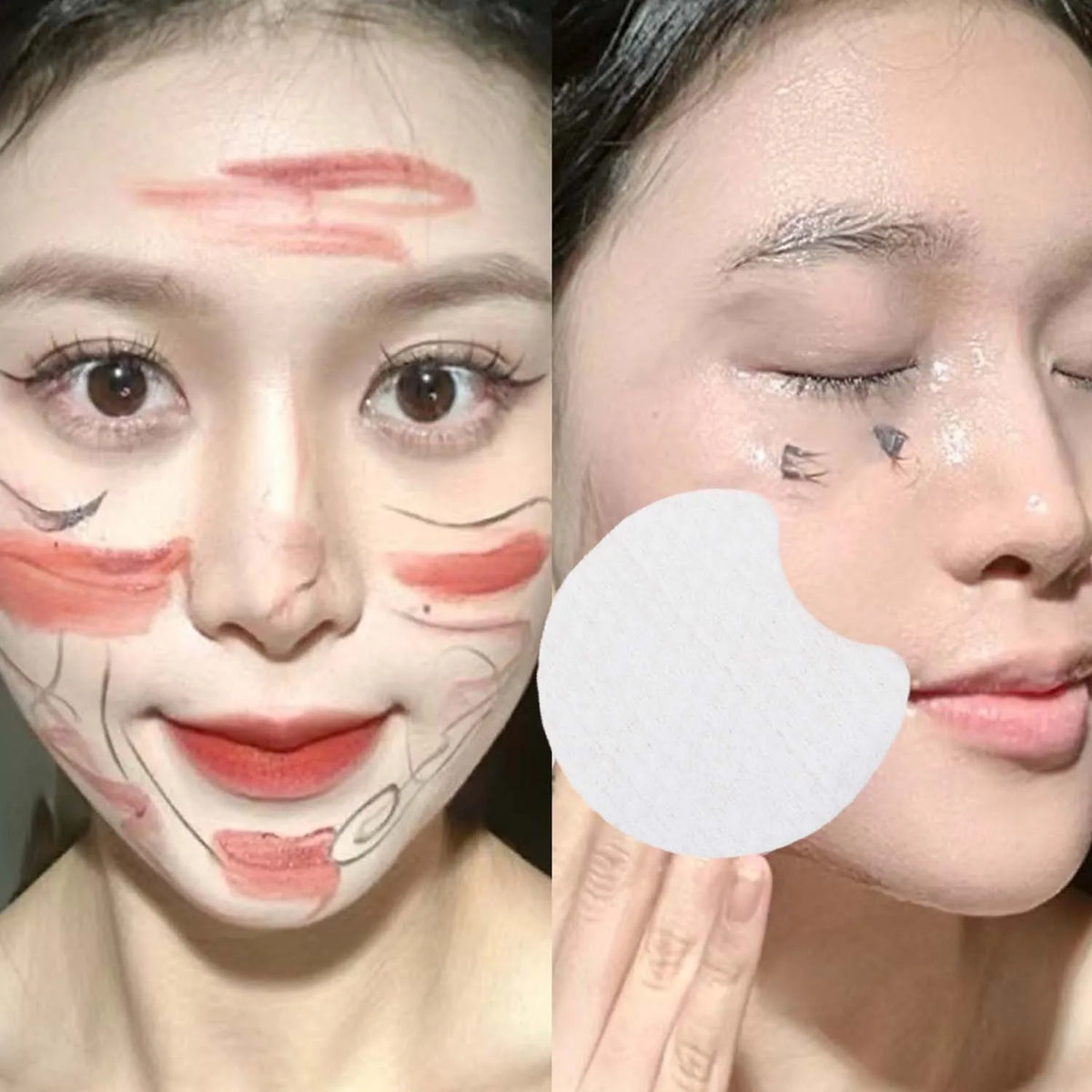 300/1800pcs Missing Corner Pearl Pattern Makeup Remover Cotton Face Premium Cotton Paddings Daily Facial Cosmetic Cleansing