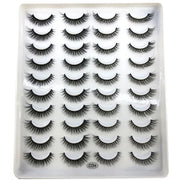 20 Pairs 3D Faux Mink Lashes Natural False Eyelashes Dramatic Fluffy Soft Wispy Volume Cross Reusable Eyelash MaKeup Tools