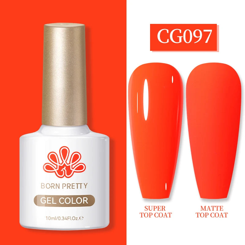 BORN PRETTY 10ML Gel Nail Polish for All Season Black White Baby Green Yellow Pink Semi Permanent Nail Salon Design French Nails
