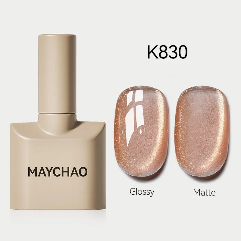 MAYCHAO Glitter Gel Nail Polish 7.3ml Semi-permanent Sequins Shiny Gel Base Top Coat Soak Off UV LED Varnish Nail Art Decoration
