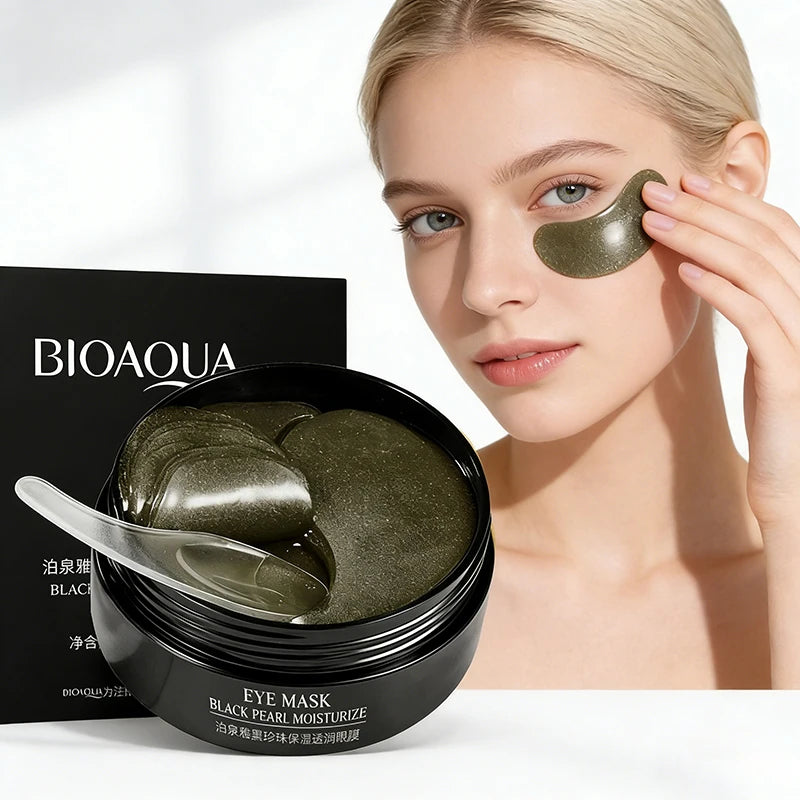 60pcs BIOAQUA Black Pearl Eye Patches Anti Dark Circles Remove Eyes Bags Moisturizing Anti-aging Eye Mask Skin Care for Eyes