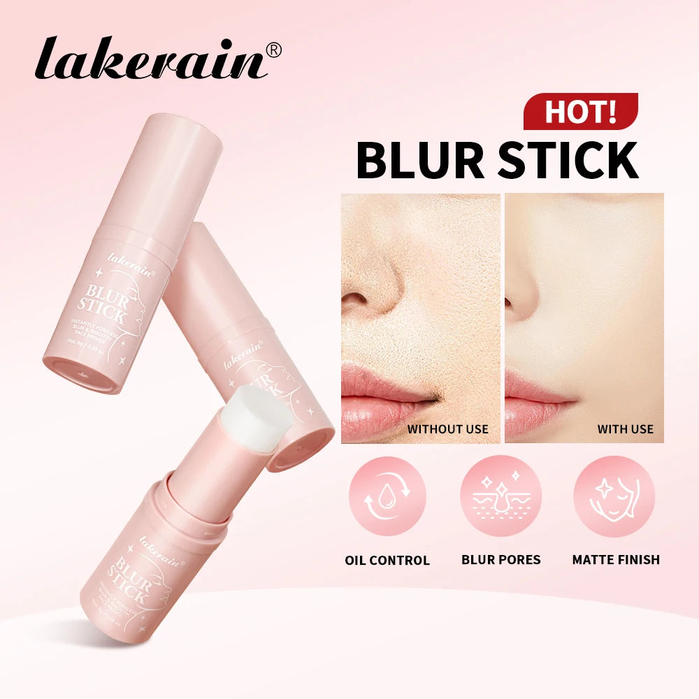 Lakerain Blur Stick Invisible Pore Base Stick Long Lasting Makeup Primer Stick Hydrate Covering Pores Oil Control Primer Stick