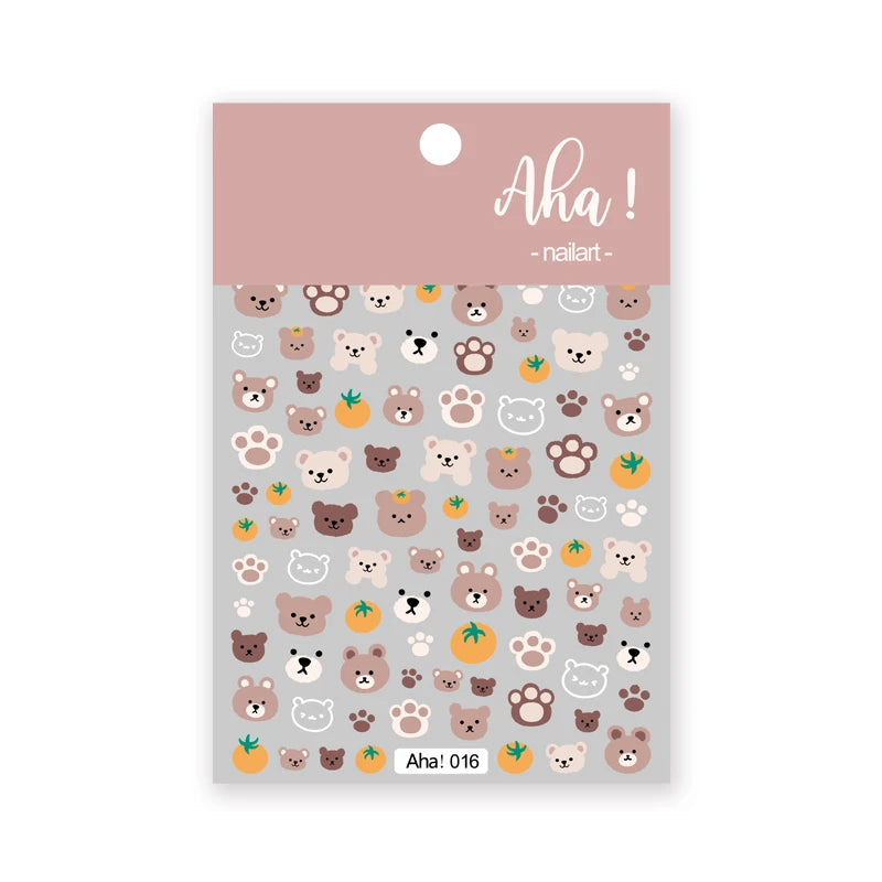 1pc Cute White Cloud Nail Stickers Ultra Thin Nail Art Stickers Self Adhesive Decals Star Moon/Flower/Clouds Kawaii Nail Decals