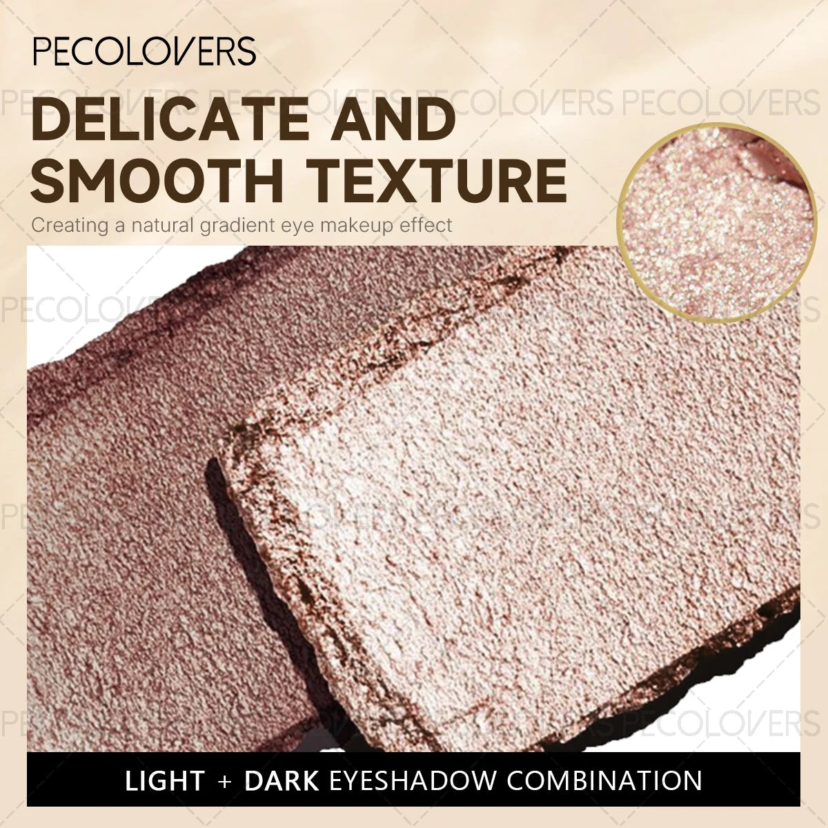 Two Shades Glitter Eyeshadow Stick, High Pigmentation & 6 Color Option & Gradient Smudge, Easy To Use, Portable & Lightweight