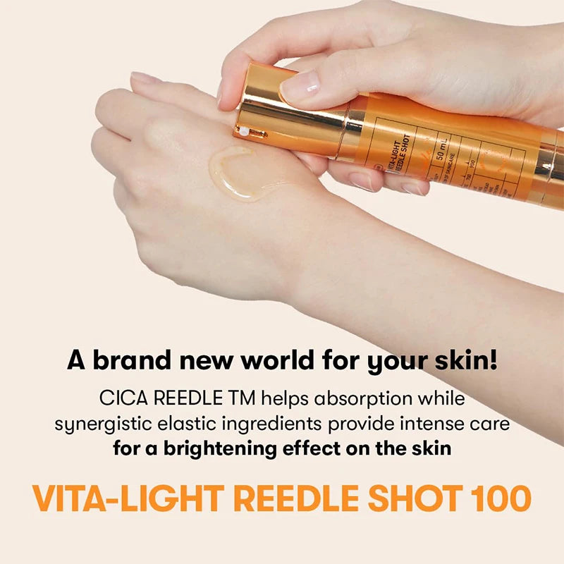 Vita-Light Reedle Serum With Vitamin C Capsules & Vitamin E Korean Skin Booster Enhances Skin Texture Intense Overnight Glowing