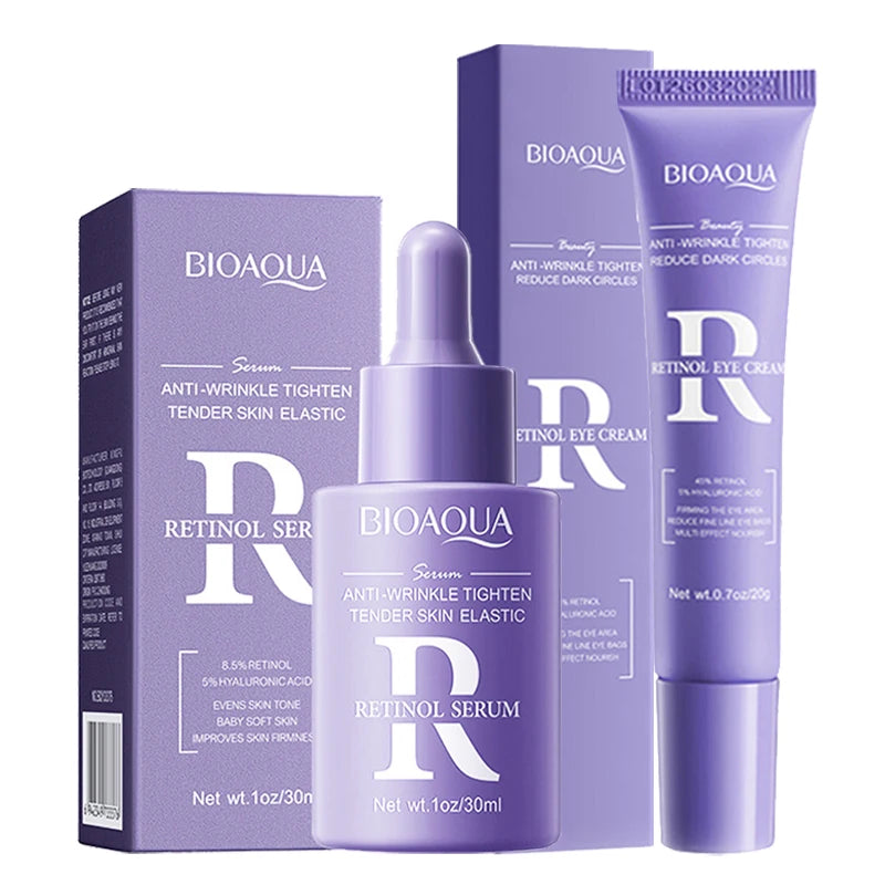 BIOAQUA Vitamin C Skin Care Kit Moisturizing Face Serum Anti-Aging Anti Dark Circles Eye Cream Facial Eyes Travel Size Skin Care