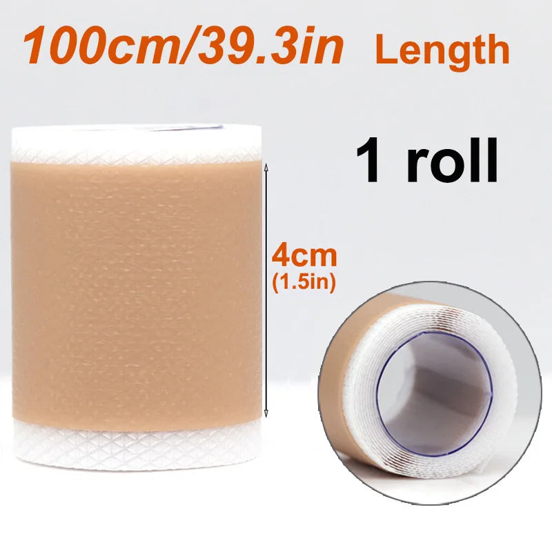1 Roll Silicone Scar Sheets , Self-Adhesive Scar Cover Tape Reusable and Effective Skin Care Strips