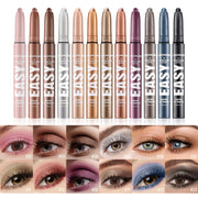 Multi Color Matte Pearlescent Eye Shadow Stick, Eyeliner Pen And High Light Pen, Smooth And Natural Color
