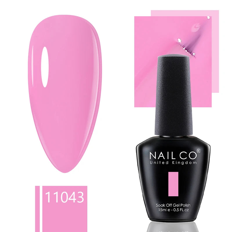 NAILCO 15ml Dark Gel Nail Polish Semi-permanent Varnish Hybrid UV Nails Art Glitter Colors Gel Polish Manicure Enamels For Nails