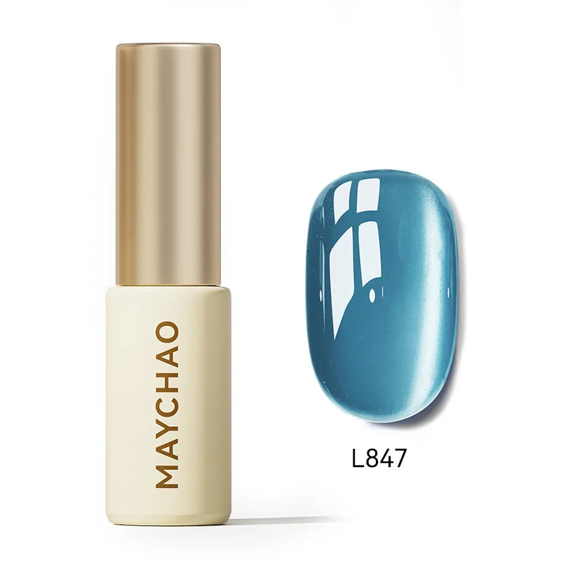 MAYCHAO 5ML Gel Nail Polish 9D Laser Diamond Glitter Cat Eye Gel Semi-Permanent Soak Off UV LED Gel Nail Manicure Tools Nail Art
