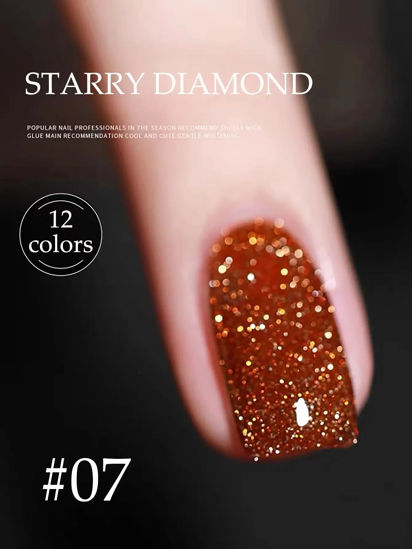 MIANEL 12ML Rock Sugar Crushed Diamond Gel Nail Polish Pink Glitter Nail Polish Top Selling Pink Nails Summer Nails 1-12pcs