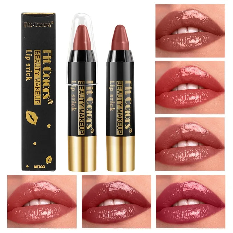Easy Coloring Gloss Lipstick Lasting Waterproof Matte Crayon Lip Gloss Stick High Pigmented Moisturizing Lip Liner Pen Makeup