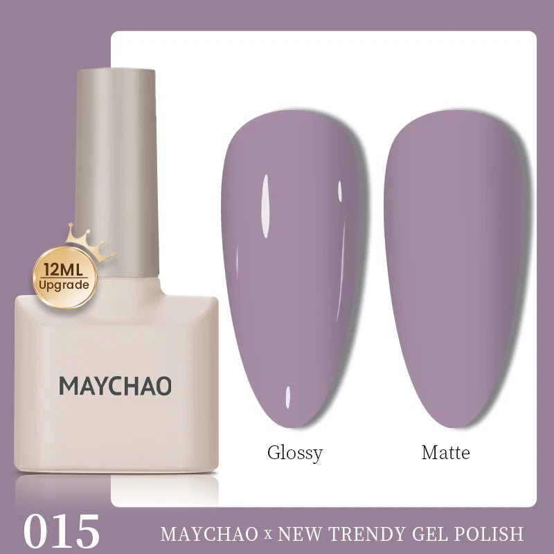 MAYCHAO 12ml Gel Nail Polish Set Professional Salon Nail Art Gels Varnish UV LED Semi Permanent Nail Lacquer Nail Supplies