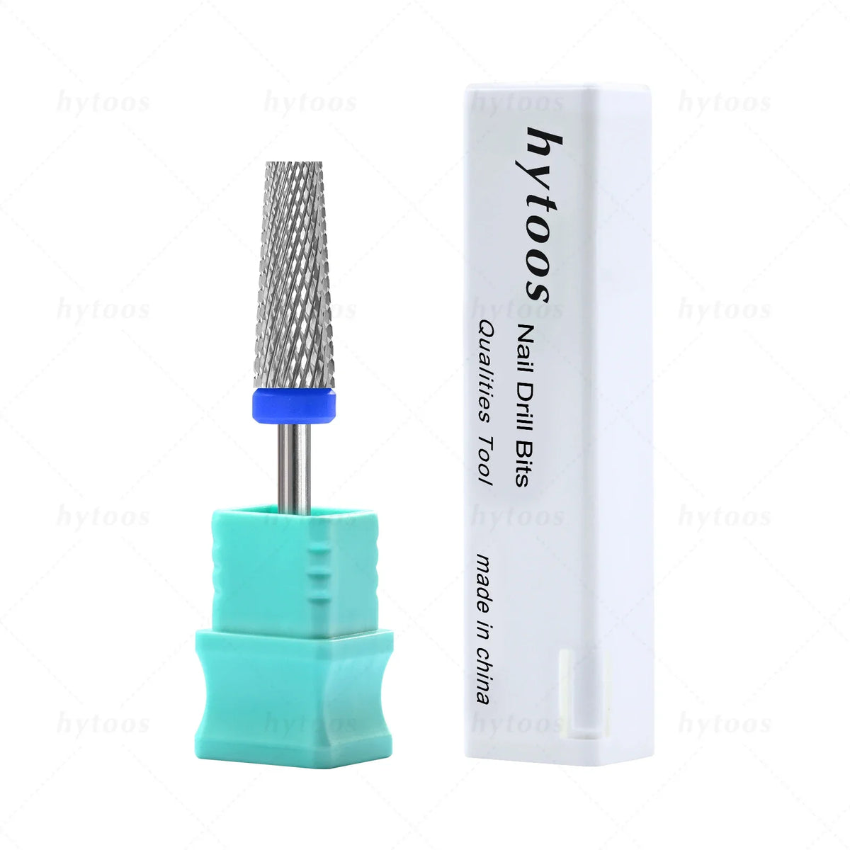 HYTOOS 5 in 1 Nail Drill Bits 16mm Flat Top Tapered Carbide Nail Bit Remove Gel Tool Electric Drills File Manicure Accessories