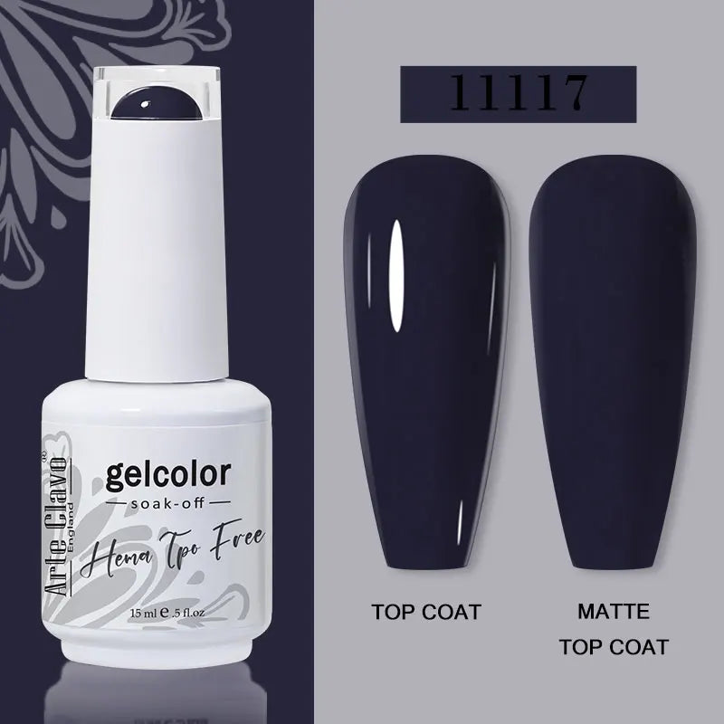 Arte Clavo 116Colors Gel Nail Polish 15ml Colorful Gel Semi Permanent Soak Off UV Gel Nail Art DIY Design Varnishe Nail Supplies