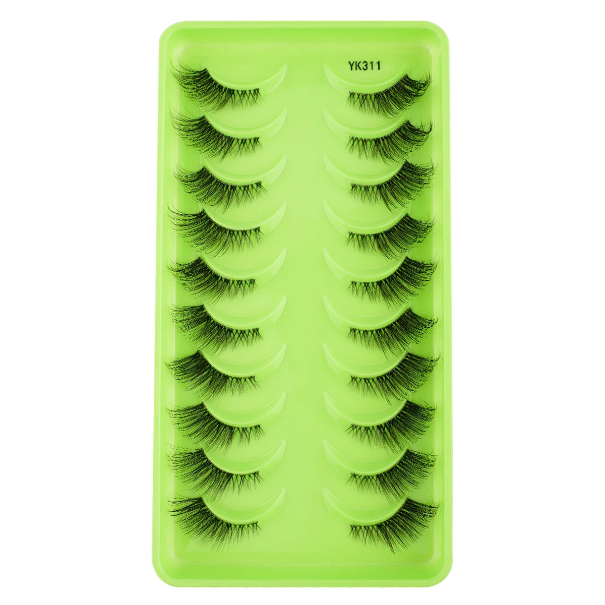 New Half Eyelashes 3/10 Pairs Half Lashes Natural 3D Cat Eye Lashes Clear Stem False Eyelash Extension Makeup Faux Cils Maquiage