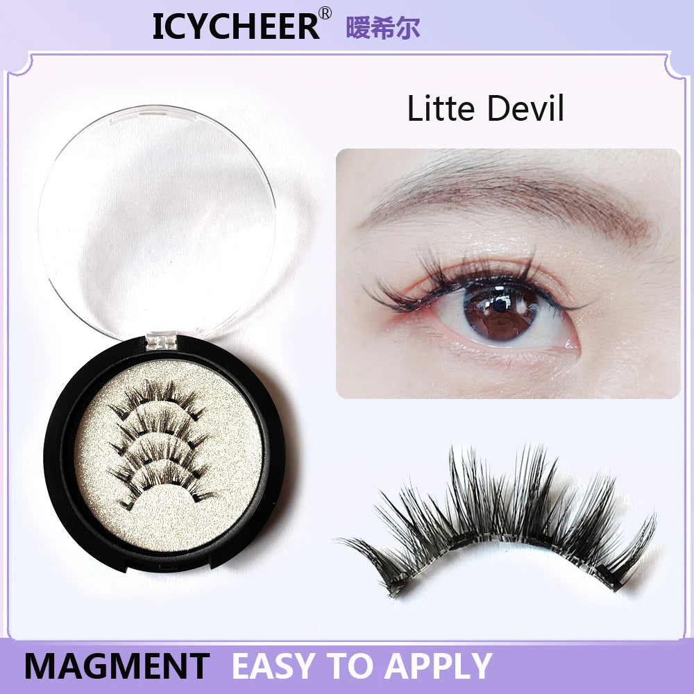 Reusable Magnetic Eyelashes 3D False Mink Lash Natural Wispy Long Manga Eyelash Fashion Korea Eyelash For Lashes Extension
