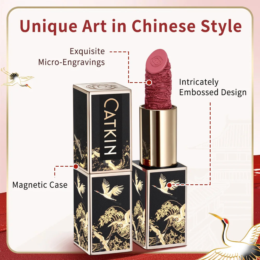 CATKIN Makeup Velvet Matte Lipstick, Hydrating Long‑Lasting Creamy Smooth, for Halloween Cosplay & Party Lip Looks