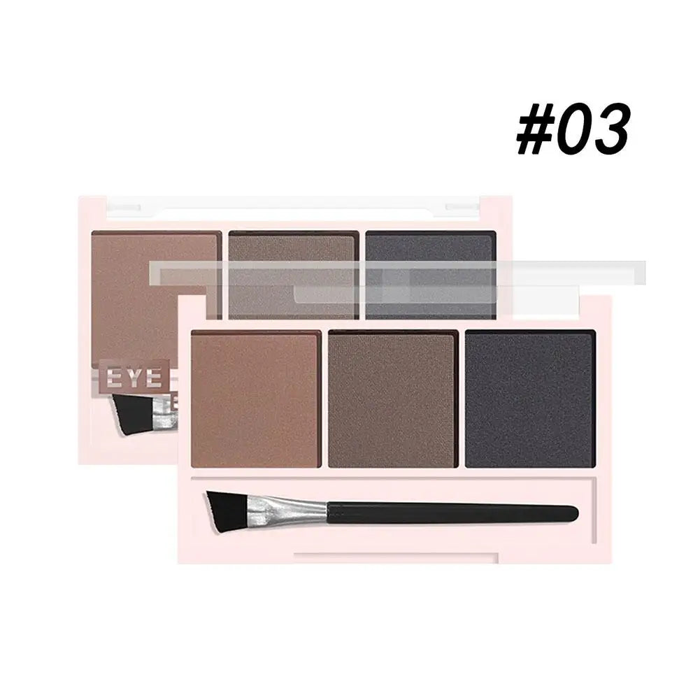 ANNA ROSE 3-In-1 Eyebrow Powder Palette With Enhancer Brush Natural Long-Lasting Shaping Sweat-proof Waterproof Makeup