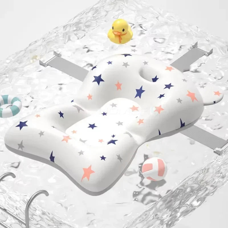 HOMFISH Baby Bath Support Pad Foldable Floating Seat Adjustable Newborn Bathing Cushion Infant Safety Net Hammock