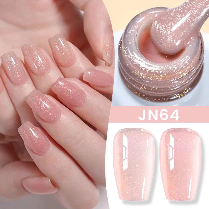 BORN PRETTY 10ml Translucent Color Gel Polish Jelly Nude Autumn Jelly Amber Semi Permanent UV Gel Nail Art Soak Off Gel Varnish