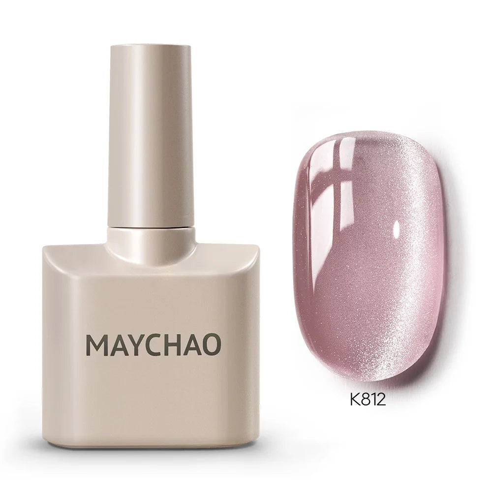 MAYCHAO Cherry Red Gel Nail Polish 12ml Glossy Semi Permanent Soak Off UV LED Frosted Gel Nails Base Painting Varnish