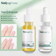 Nailpop Cuticle Oil and Softener for Nails 15ml Cuticle Remover Strengthener Nail Cuticle Protector Moisturize Manicure Kit 1pc