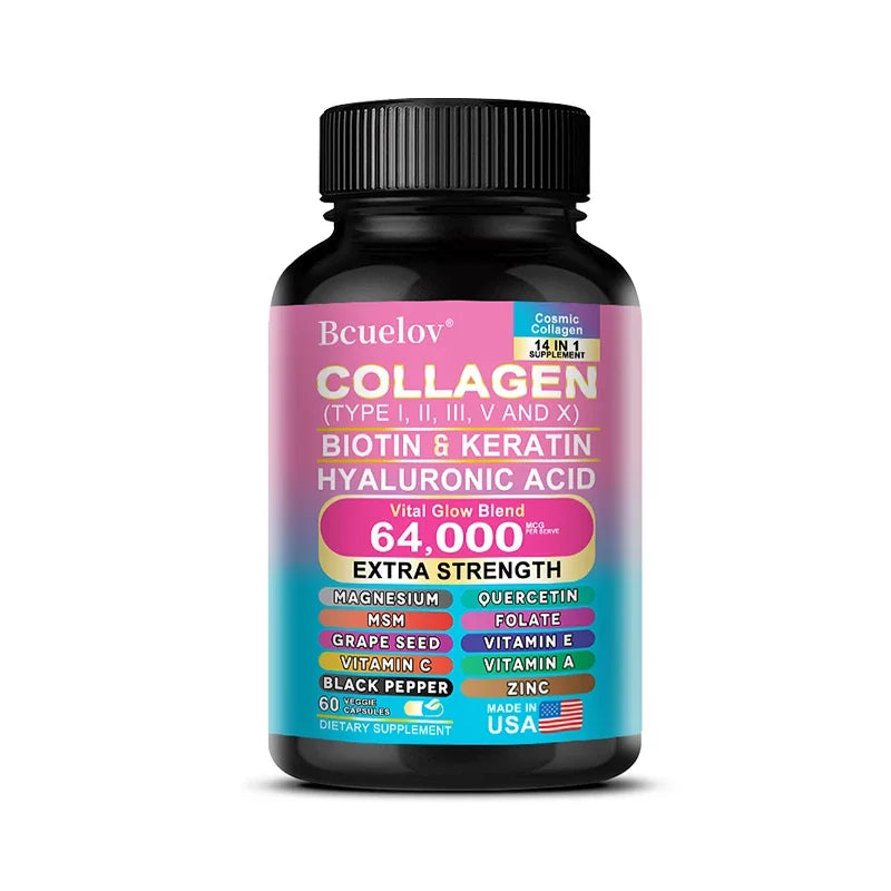 Collagen Peptide Supplement, Anti-Aging, Youthful Glow, Skin Elasticity, Strong Joints, Healthy Hair Growth, Healthy Nails